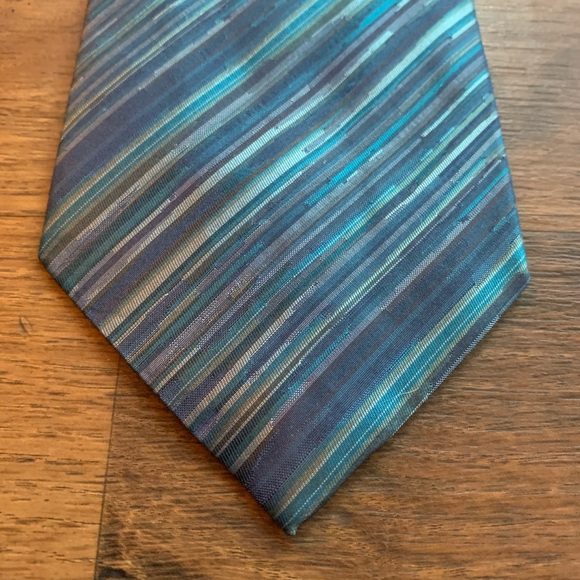 (SOLD) Jean Paul Gaultier Blue Striped Tie - Picture 5 of 8